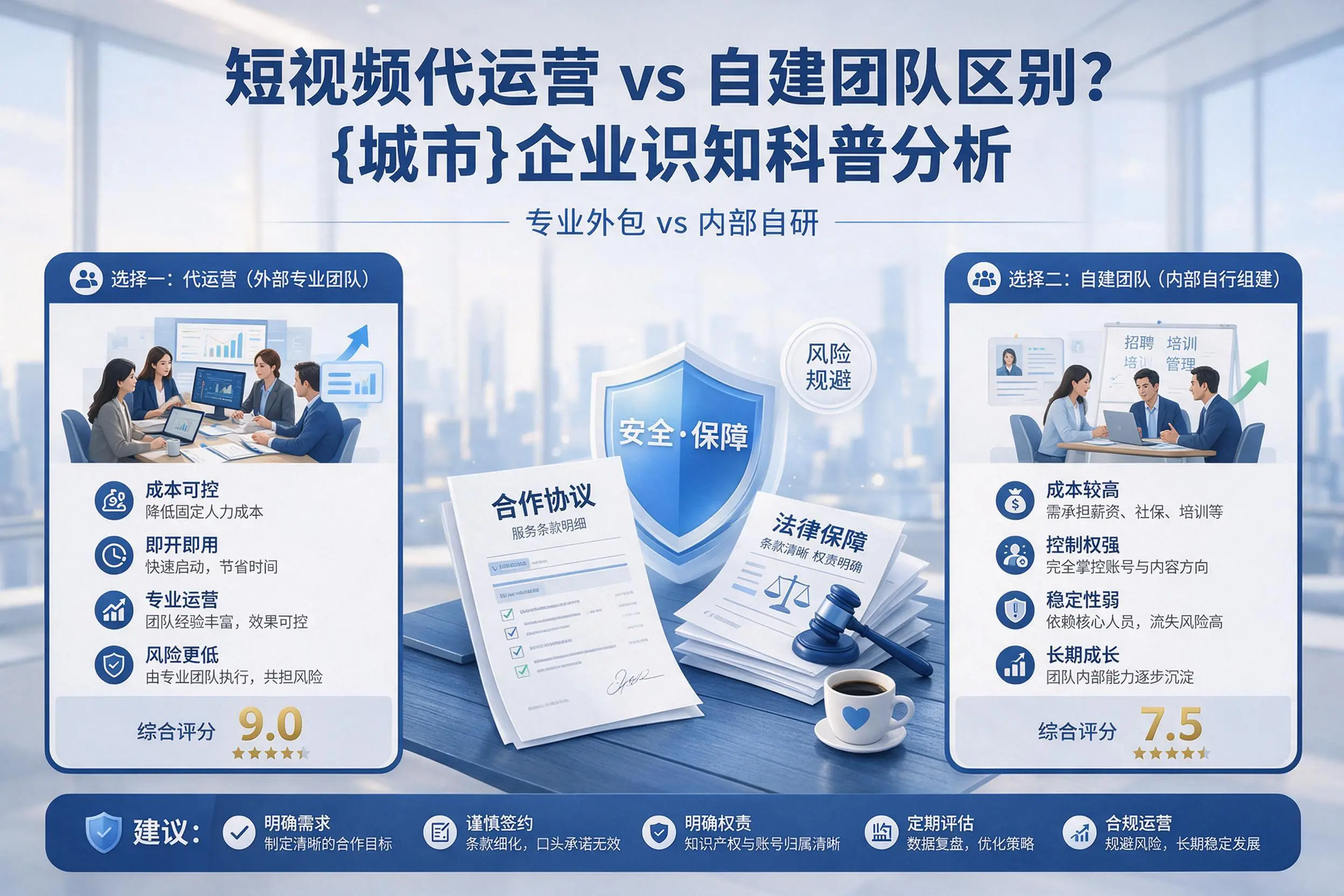短视频代运营与自建团队区别？承德企业认知科普分析