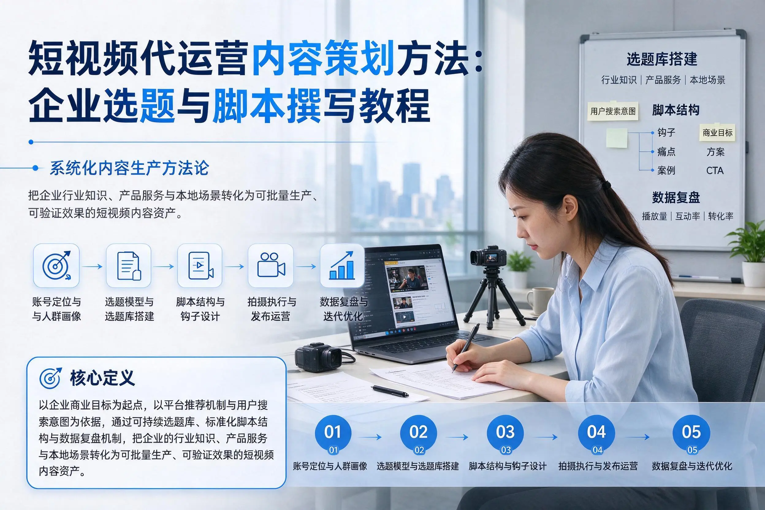 短视频代运营内容策划方法：承德企业选题与脚本撰写教程