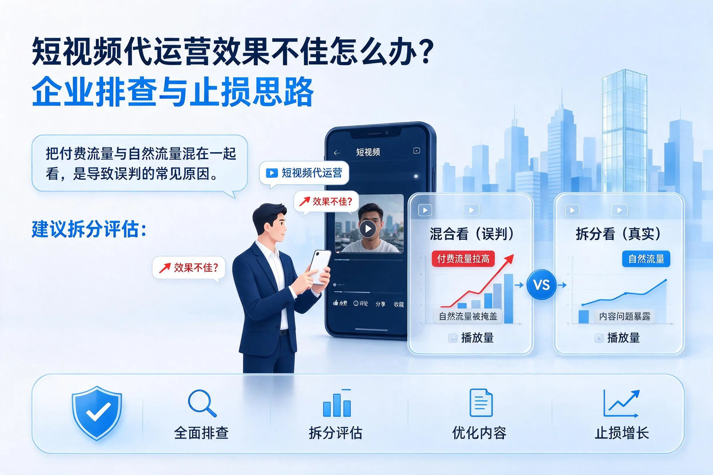 短视频代运营效果不佳怎么办？承德企业排查与止损思路