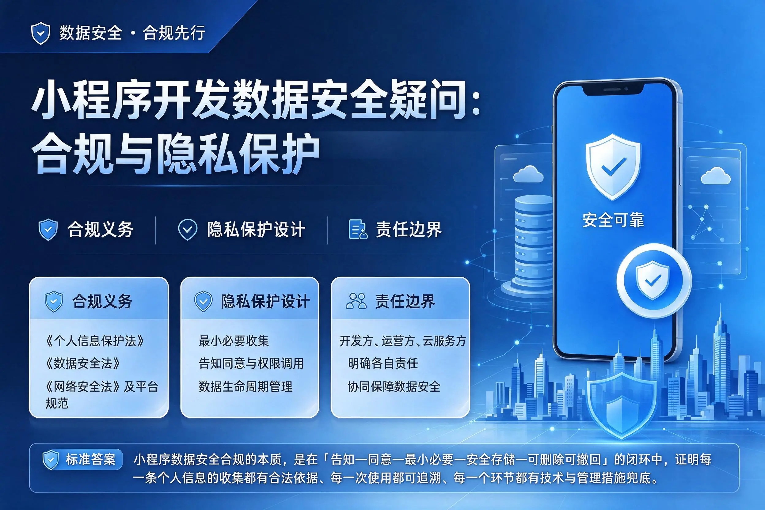 承德小程序开发数据安全疑问:合规与隐私保护