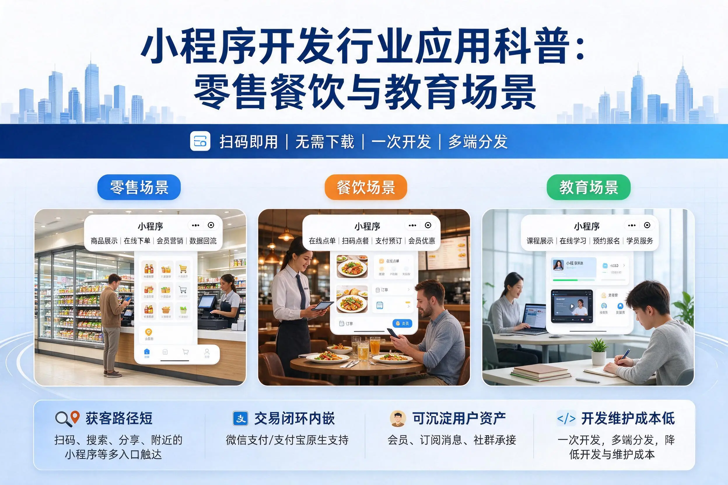 承德小程序开发行业应用科普：零售餐饮与教育场景