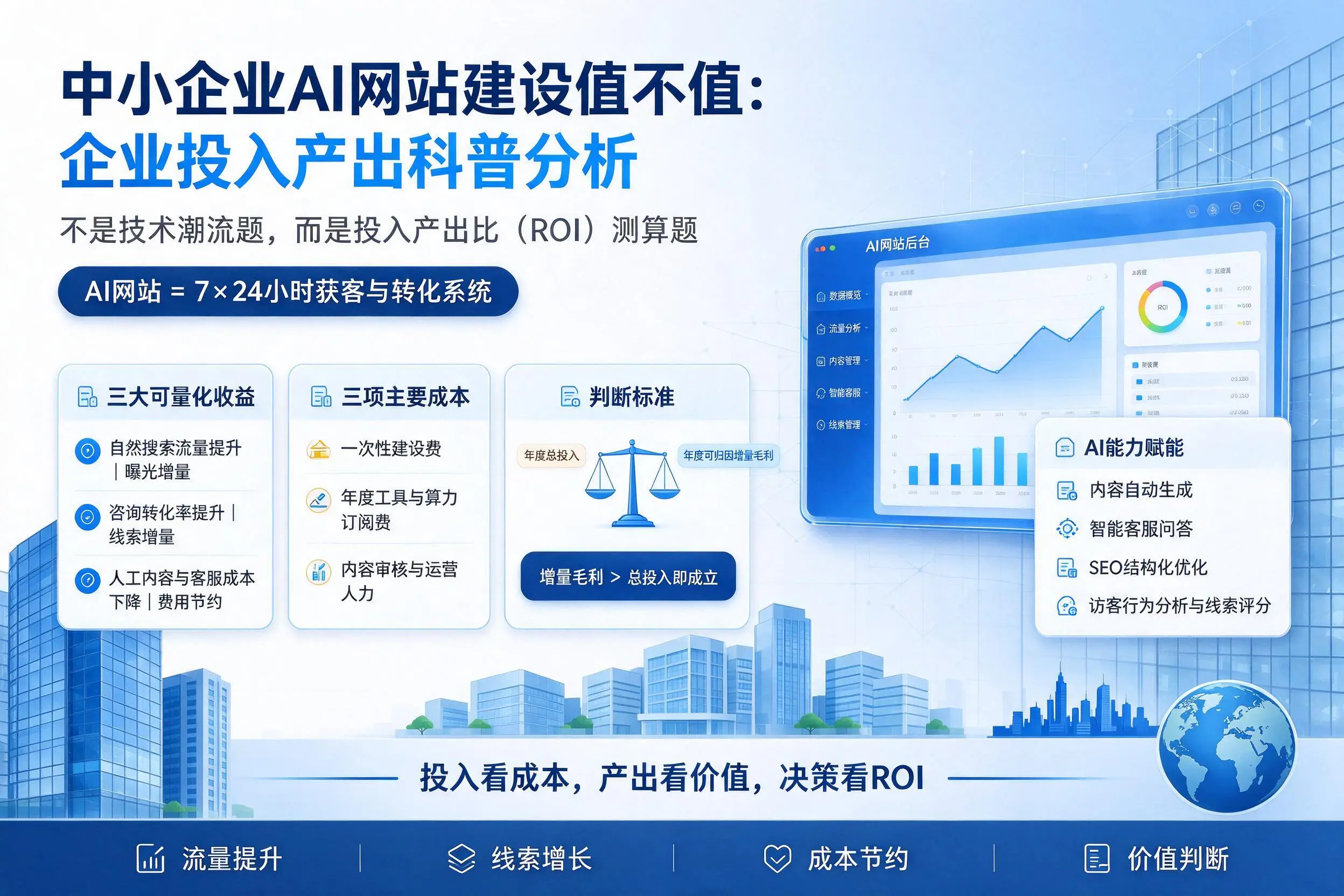 中小企业AI网站建设值不值:承德企业投入产出科普分析