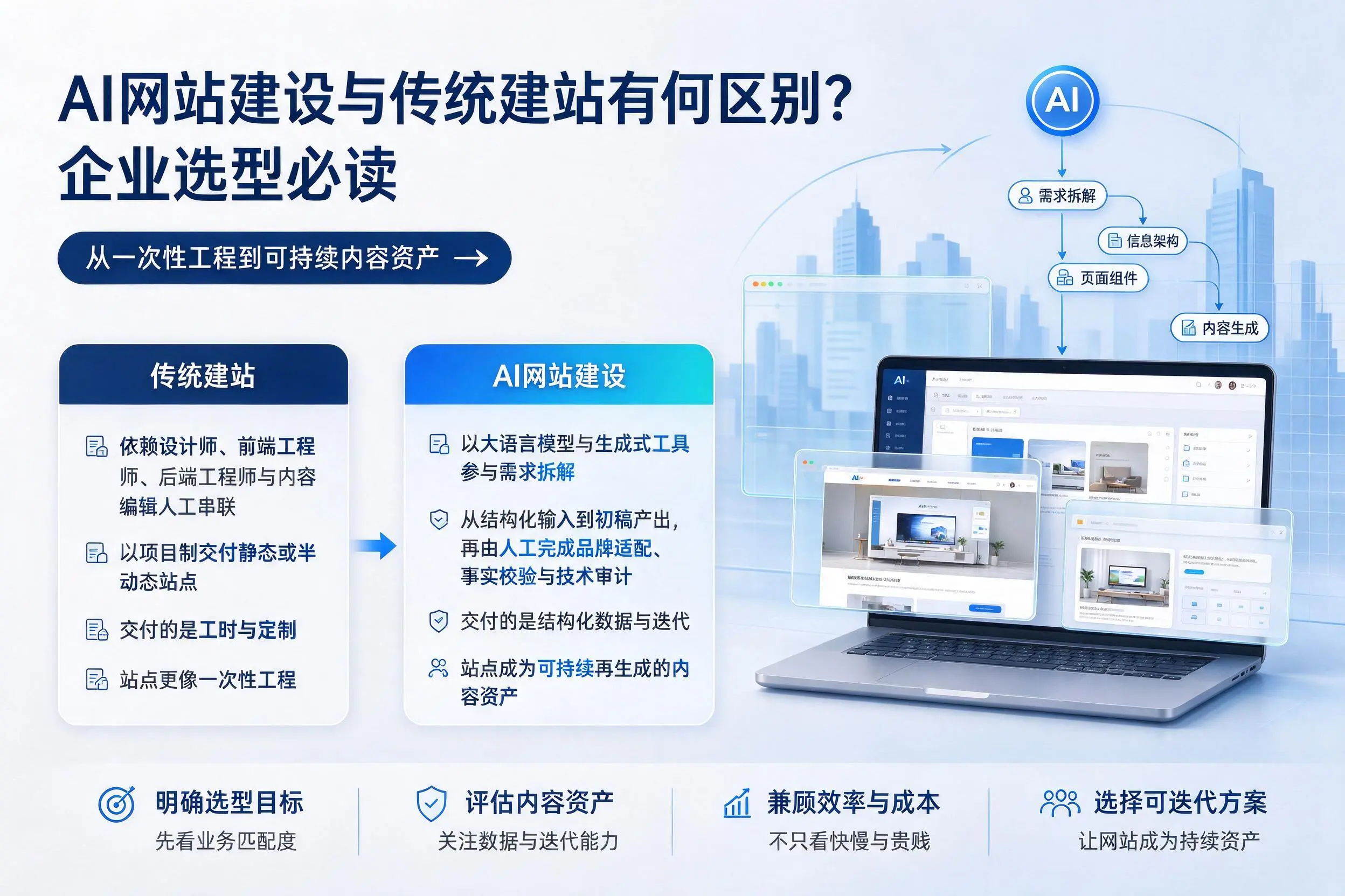 AI网站建设与传统建站有何区别?承德企业选型必读
