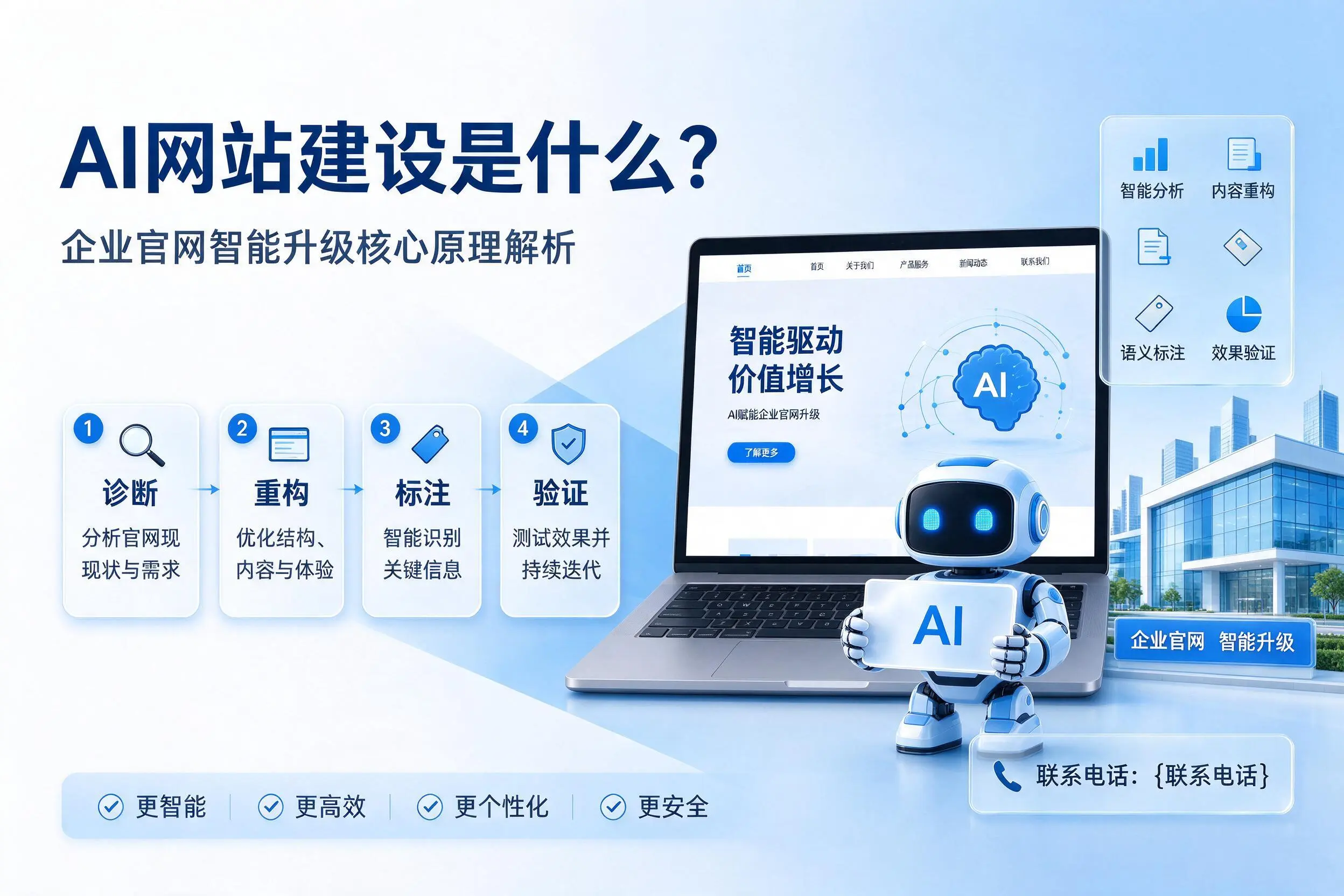 AI网站建设是什么？承德企业官网智能升级核心原理解析